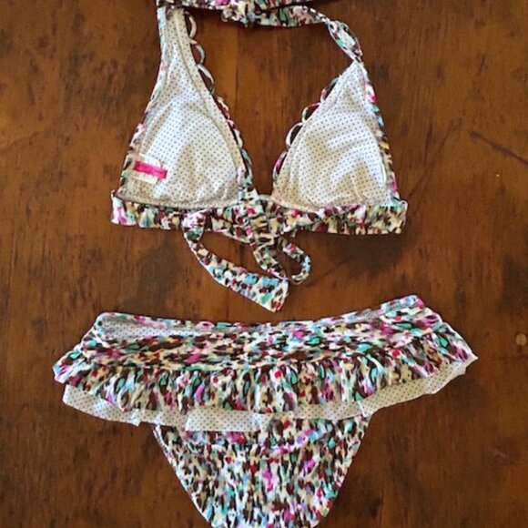 Vintage Betsey Johnson Skirted Bikini M - Picture 7 of 8
